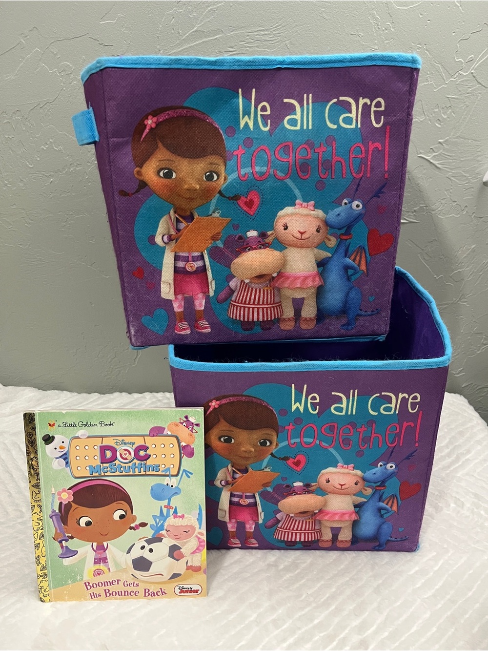 Disney Doc McStuffins Storage Cubes, Little Golden Book Boomer Gets His‎ Bounce